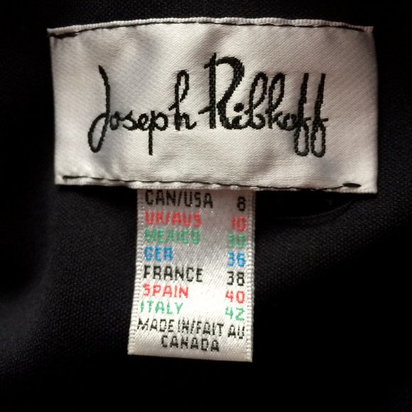 Joseph Ribkoff Full Zip Blouse Jacket Sz 8 Black White Striped Purple Dots - Picture 7 of 8